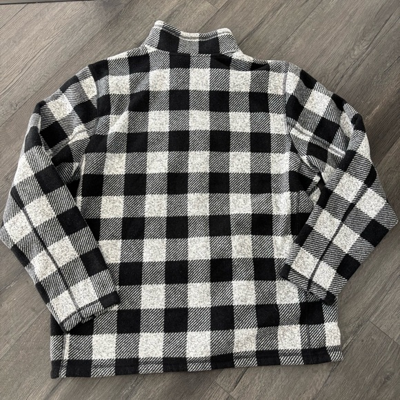 The North Face Mens 2XL Buffalo Plaid Quarter Zip Fleece Pullover Jacket - Picture 6 of 6